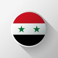 Creative Syria Flag Circle Badge vector