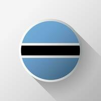 Creative Botswana Flag Circle Badge vector