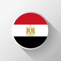 Creative Egypt Flag Circle Badge vector