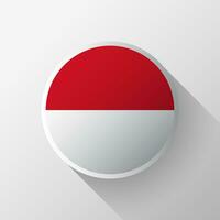 Creative Indonesia Flag Circle Badge vector