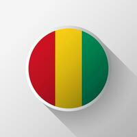 Creative Guinea Flag Circle Badge vector
