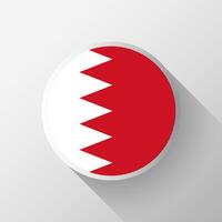 Creative Bahrain Flag Circle Badge vector