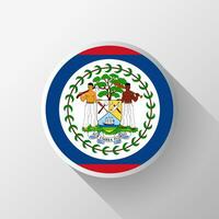 Creative Belize Flag Circle Badge vector