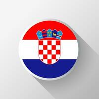 Creative Croatia Flag Circle Badge vector