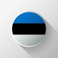 Creative Estonia Flag Circle Badge vector