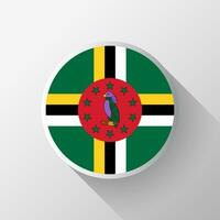 Creative Dominica Flag Circle Badge vector