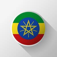 Creative Ethiopia Flag Circle Badge vector