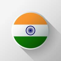Creative India Flag Circle Badge vector