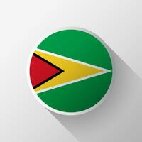 Creative Guyana Flag Circle Badge vector