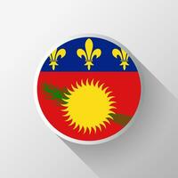 Creative Guadeloupe Flag Circle Badge vector