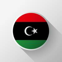 Creative Libya Flag Circle Badge vector