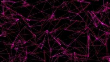 Abstract Polygonal Plexus Lines, Triangles. Purple, Hi-Tech Video