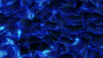 Futuristic abstract background. Blue color, made of triangles. video