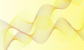 modern simple abstract seamlees red, yellow color wavy air line pattern art work on cream yellow color background vector