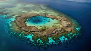 ai generado conservación parche arrecifes paisaje foto