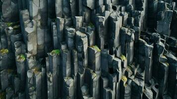 AI generated formation basalt columns landscape photo