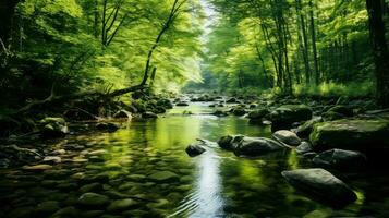 AI generated nature forest eco background photo