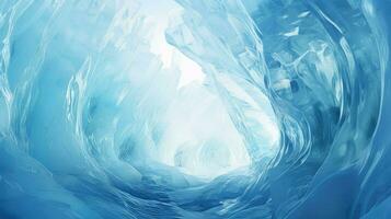 AI generated frozen ice cave landscape photo