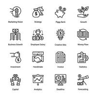 Pack of Money Flow Icons vector