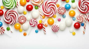 AI generated sweet white candy food photo