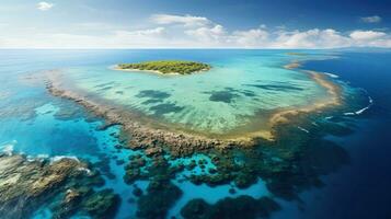 AI generated biodiversity fringing reefs landscape photo