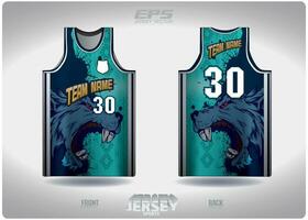 EPS jersey sports shirt vector.Stained wolf pattern design, illustration, textile background for basketball shirt sports t-shirt, basketball jersey shirt vector