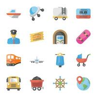 Pack of Automobiles and Vehicles Icon Vectors