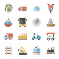 Pack of Vehicles Icon Vectors