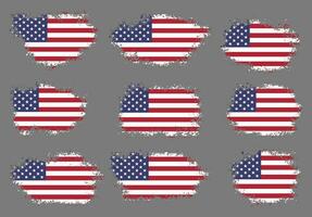 American Flag Silhouette, grunge USA flag set vector, grunge, flag, silhouette, independence, July, 4th of July, 4th July, flag silhouette vector