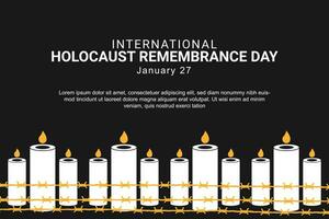 International Holocaust Holocaust Day background. vector