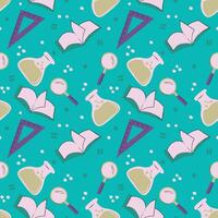 Hand drawn education seamless pattern. vector