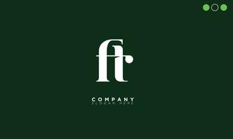 FT Alphabet letters Initials Monogram logo TF, F and T vector