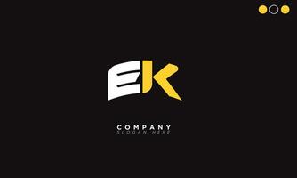 EK Alphabet letters Initials Monogram logo KE, E and K vector