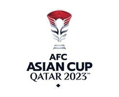 afc asiático taza Katar 2023 resumen símbolo logo Asia fútbol americano diseño vector ilustración