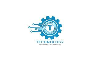 Abstract technology logo design illustration vector