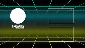 Youtube end screen stock video template V25