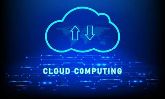 Cloud computing technology concept, vector illustration