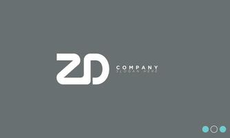 ZD Alphabet letters Initials Monogram logo DZ, Z and D vector