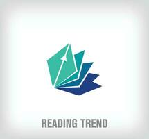 Creative columnist trend logo. Unique color transitions. Reading and writer development corporate logo template. vector