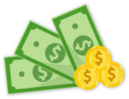 money sign dollar with transperancy background png