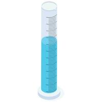 Isometric Graduated Cylinder vector