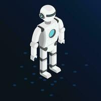 Isometric Futuristic Robot vector