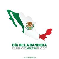 Dia de la Bandera Celebrating Mexican Flag Day vector