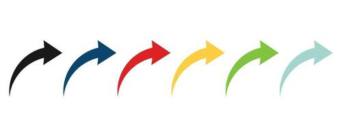 Arrow icon set. Arrow symbols. Arrow of different colored. vector