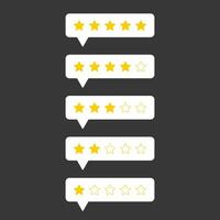 Star rating vector in flat style design isolated on background. Feedback, Review, and rate us concept.