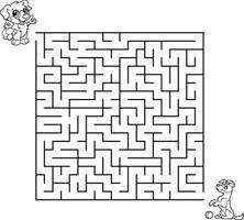 Kids riddle, maze puzzle, labyrinth vector illustration