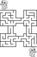 Kids riddle, maze puzzle, labyrinth vector illustration