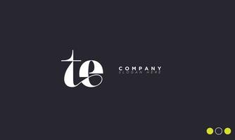 TE Alphabet letters Initials Monogram logo ET, T and E vector