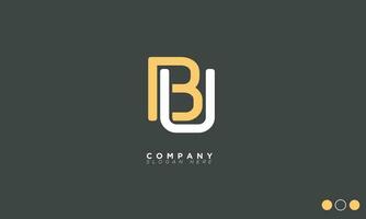 BU Alphabet letters Initials Monogram logo UB, B and U vector