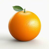 AI generated Orange on White Background. Fresh, Healthy, Healthy Life, Fruit photo